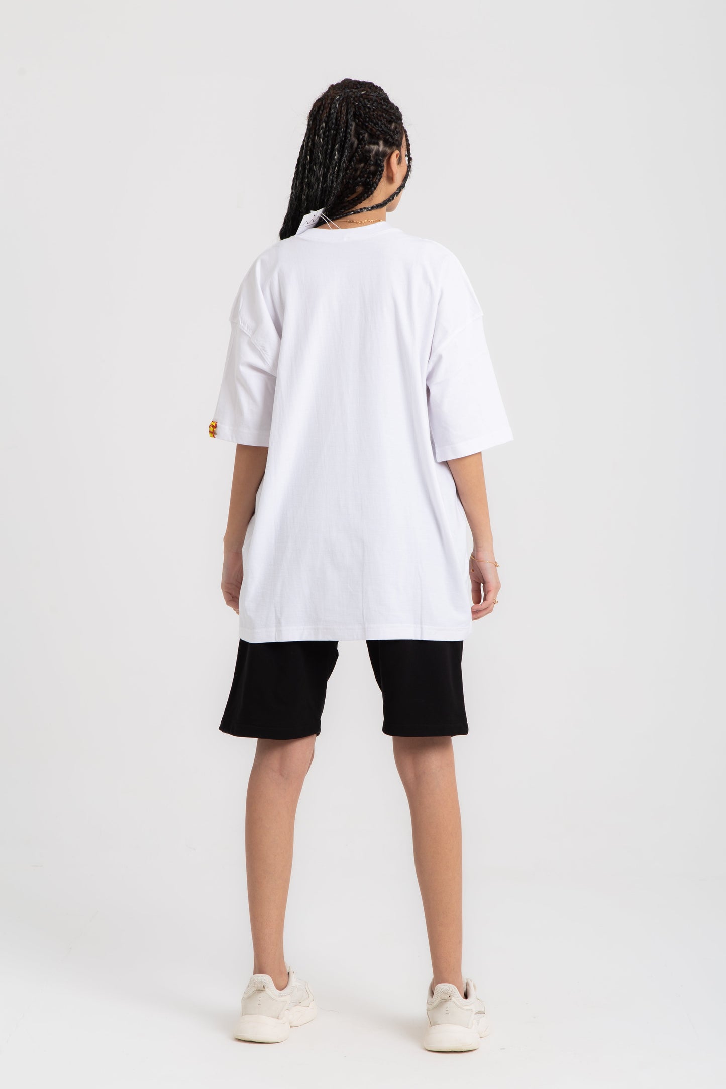 Oversized cotton shorts