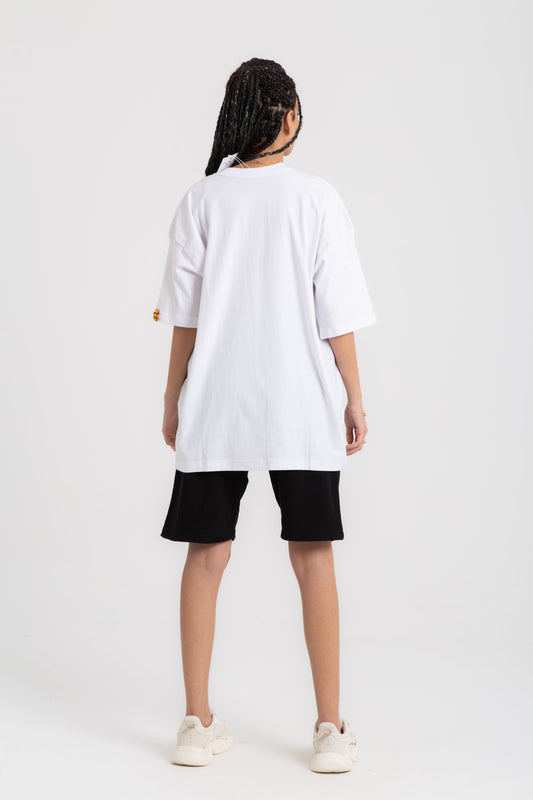Oversized cotton shorts