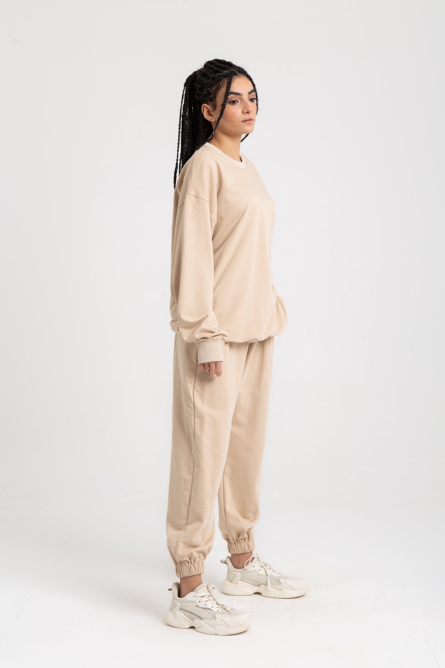 Cotton oversized crewneck