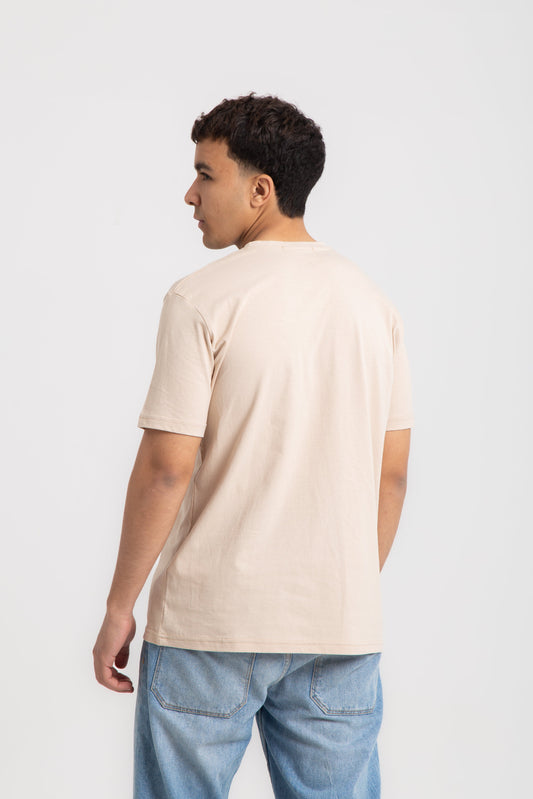 Basic cotton V neck T- shirt with side pocket