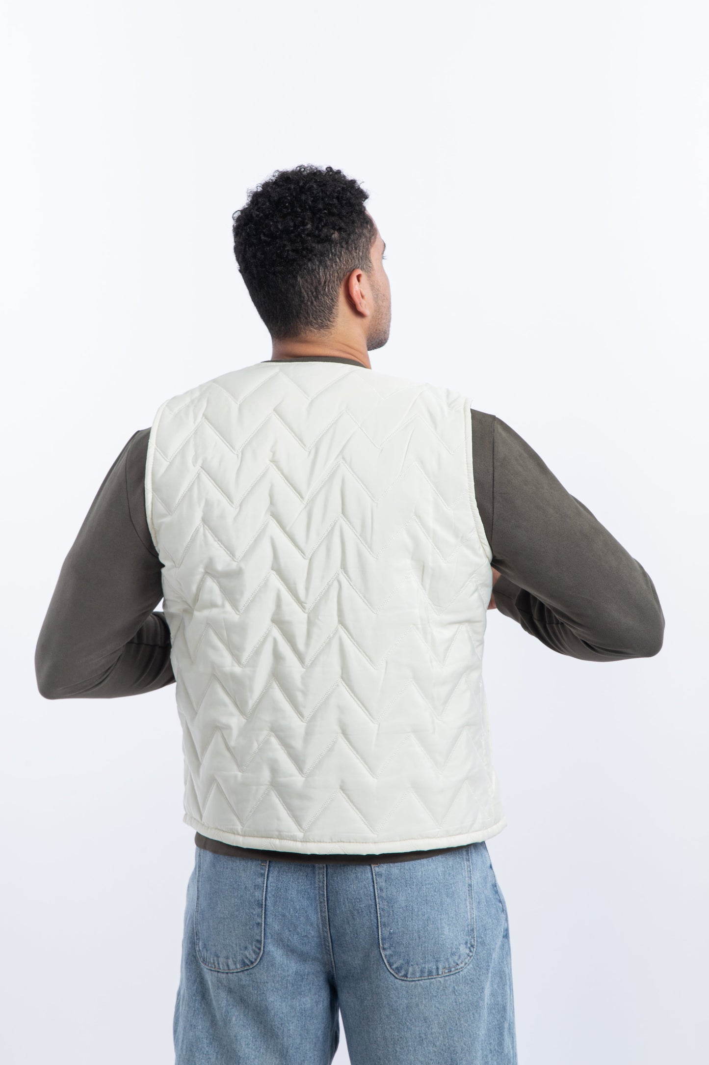 Waterproof zigzag puffer vest