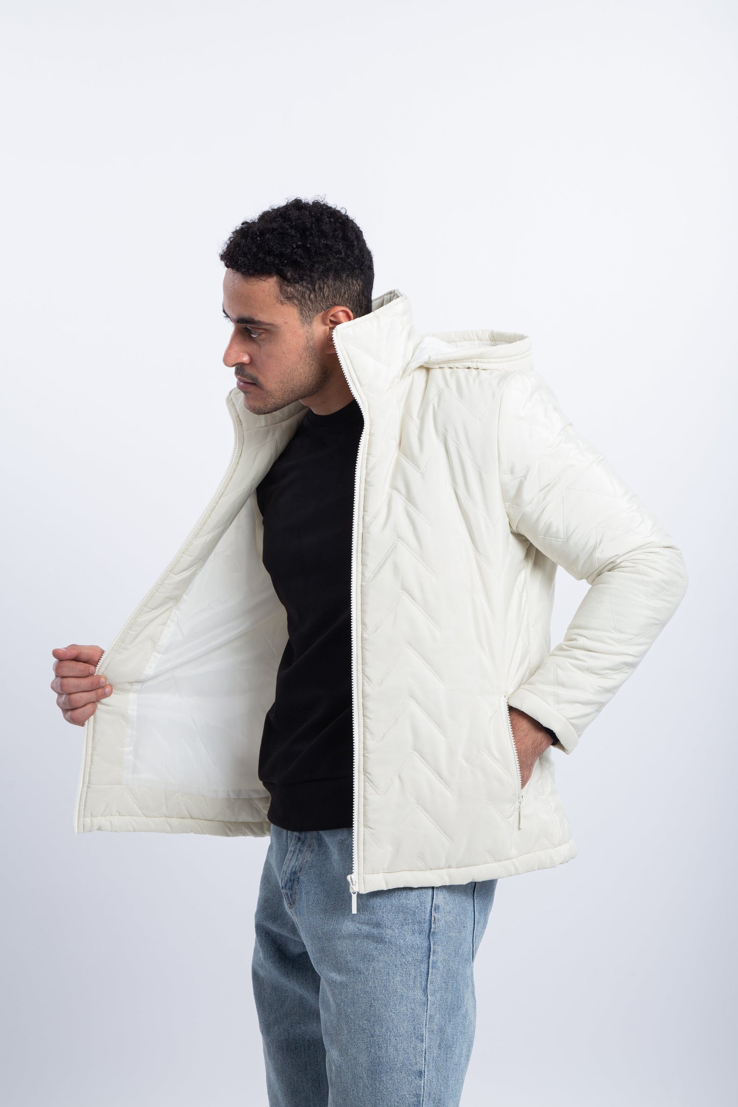 Water proof zigzag puffer jacket