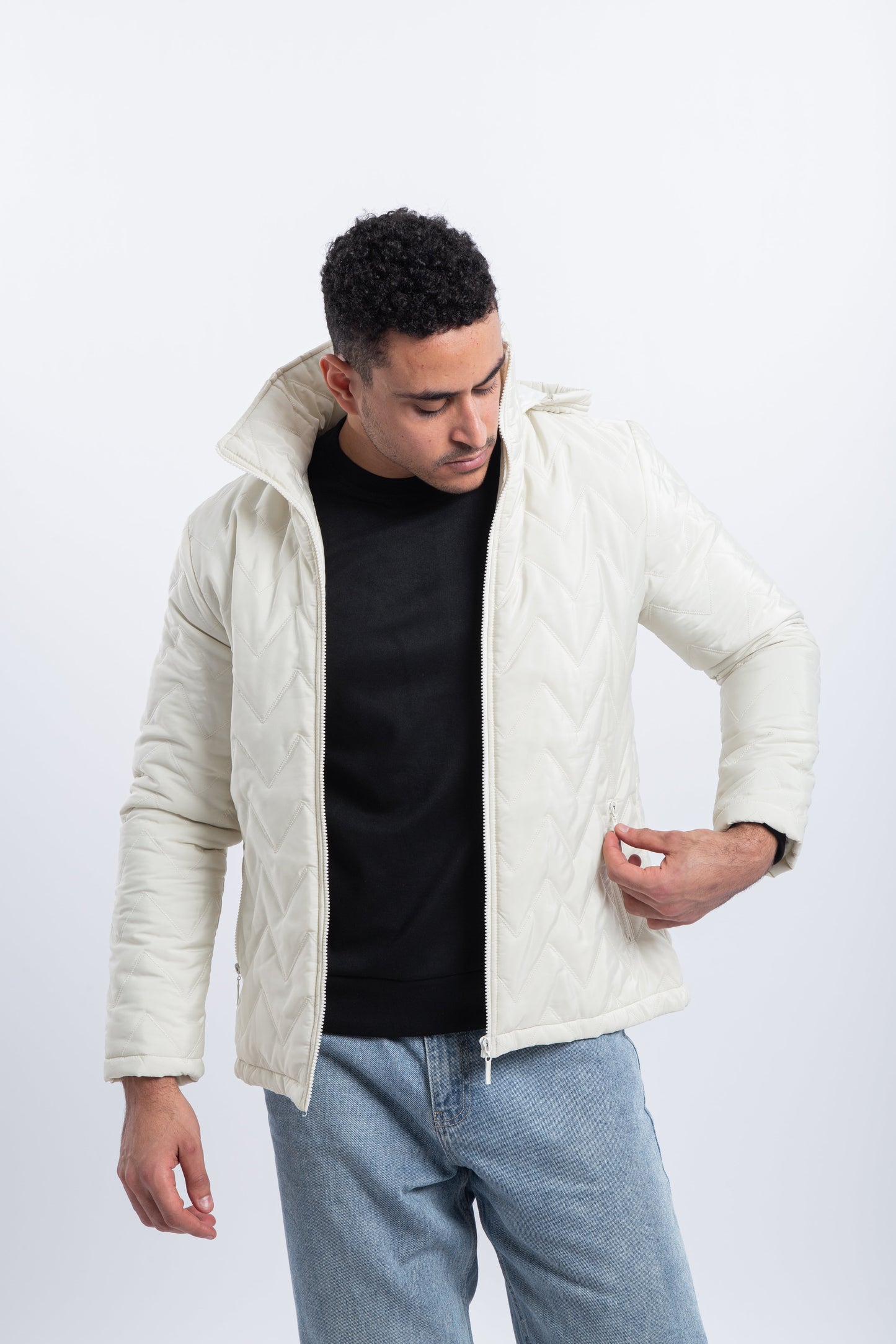 Water proof zigzag puffer jacket