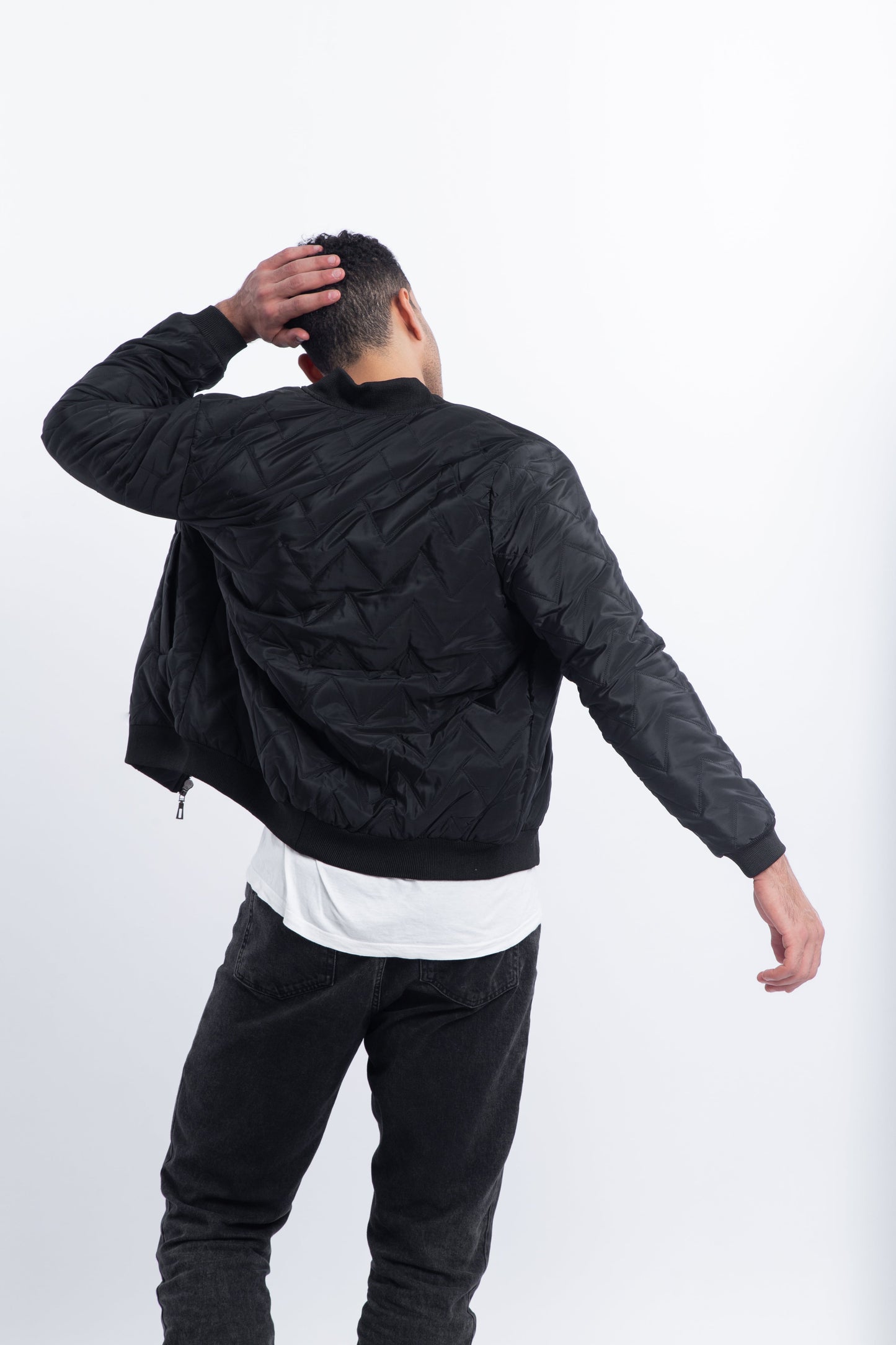 Water proof zigzag bomber jacket