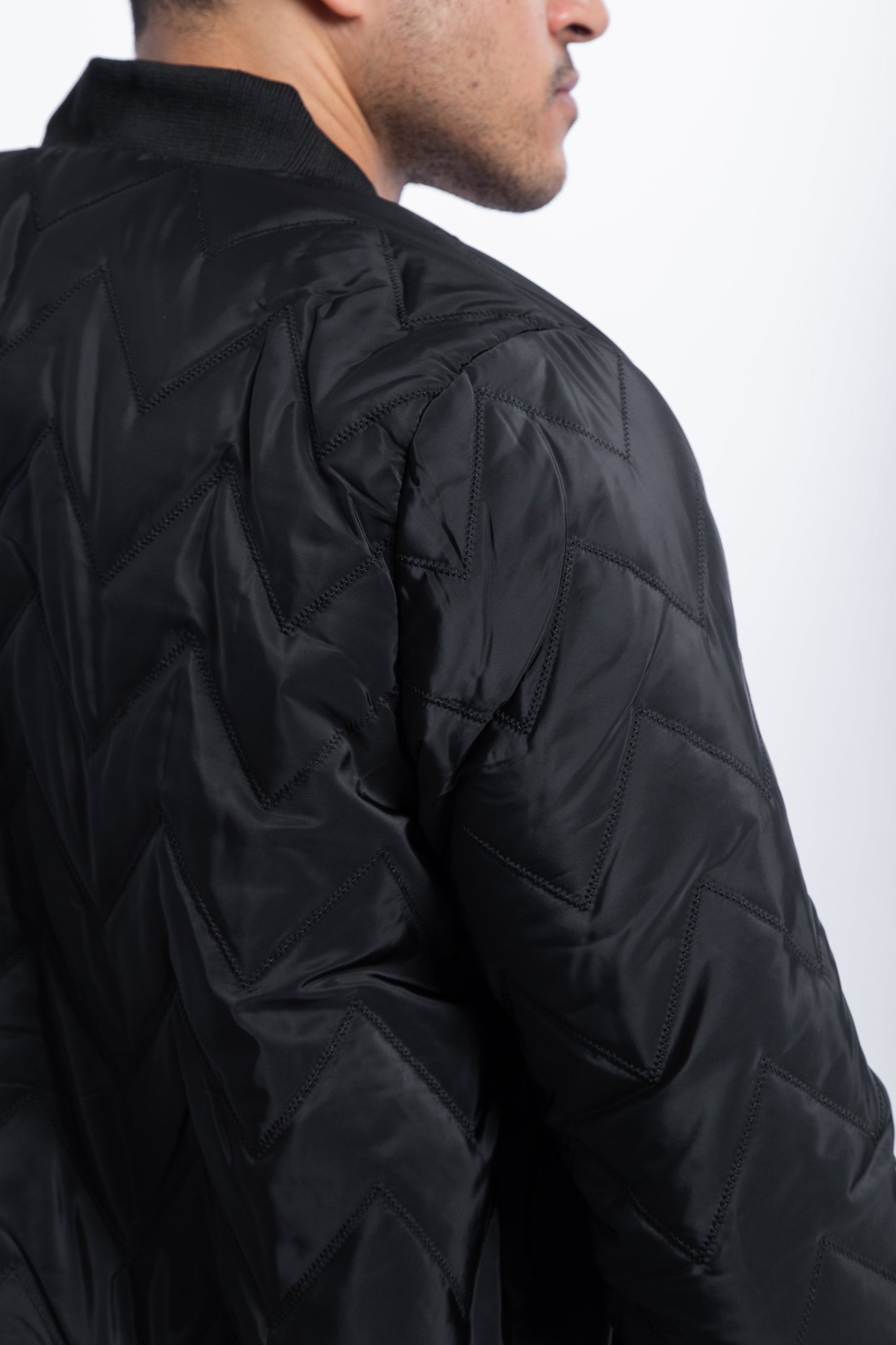 Water proof zigzag bomber jacket