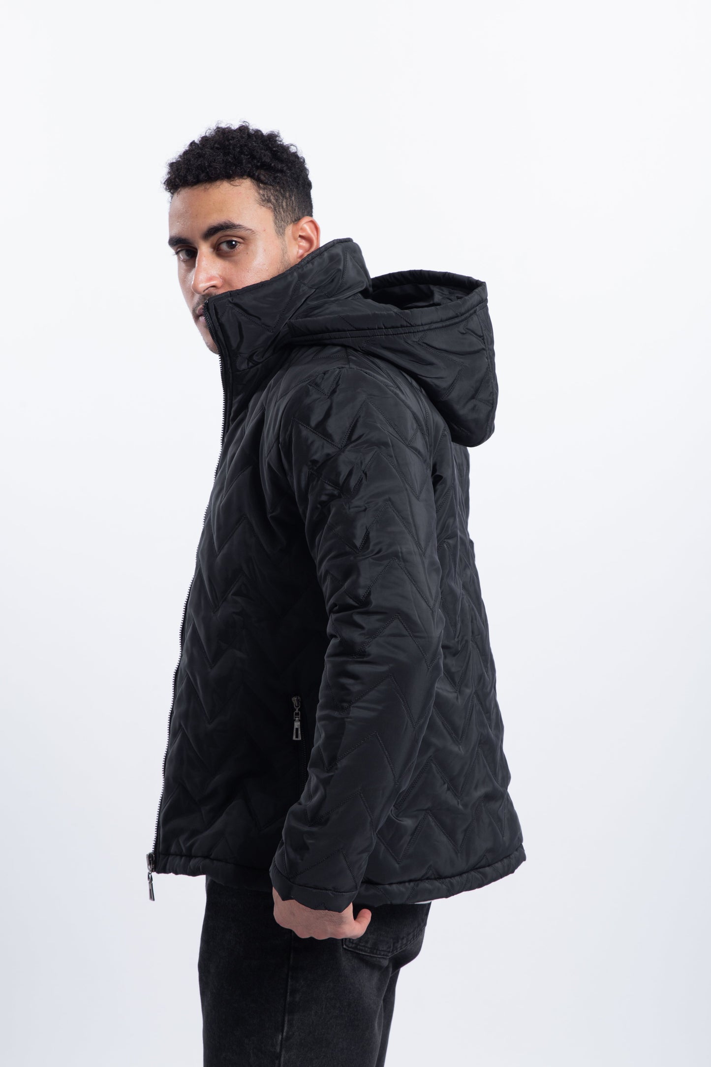 Water proof zigzag puffer jacket