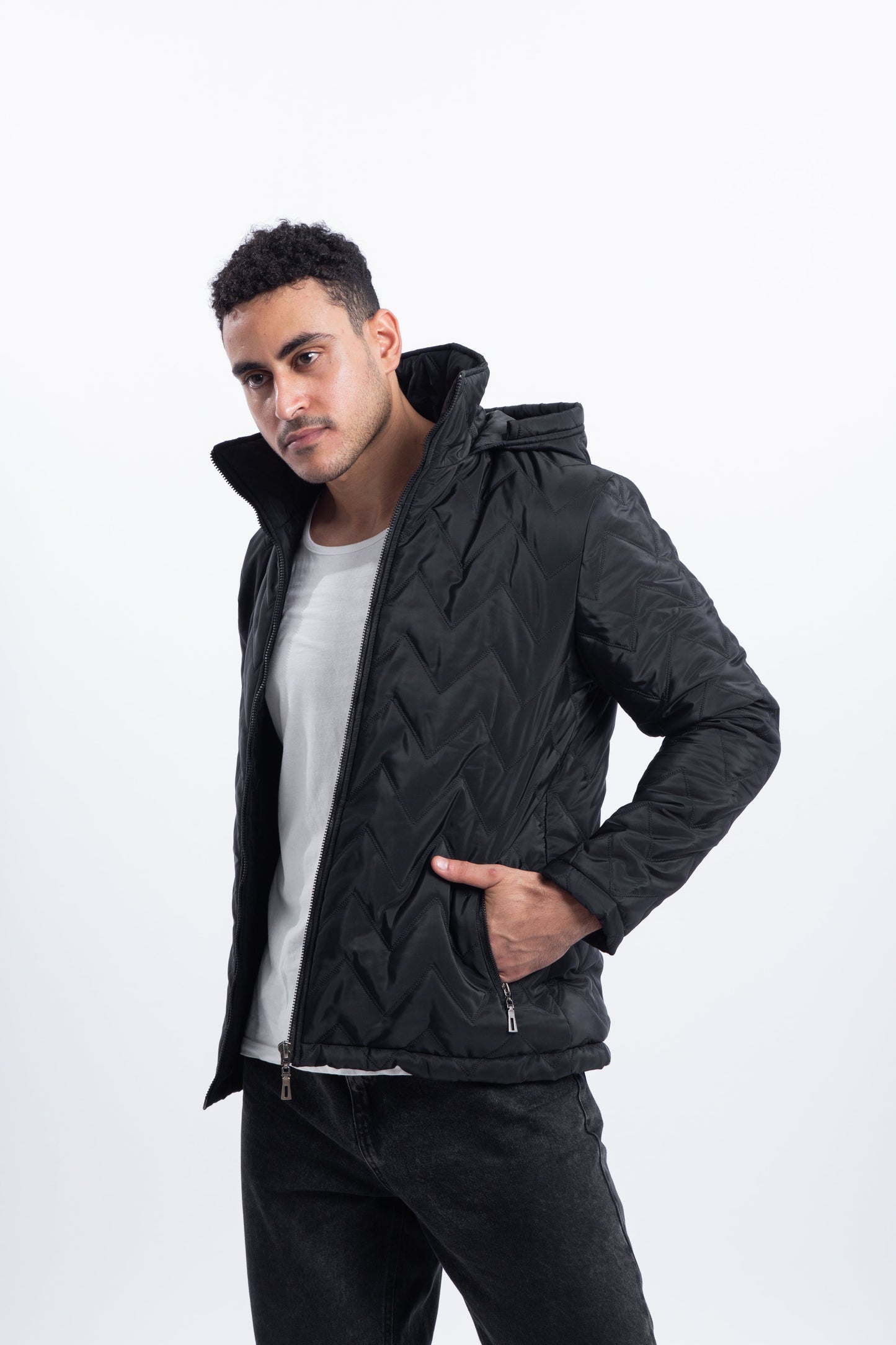 Water proof zigzag puffer jacket