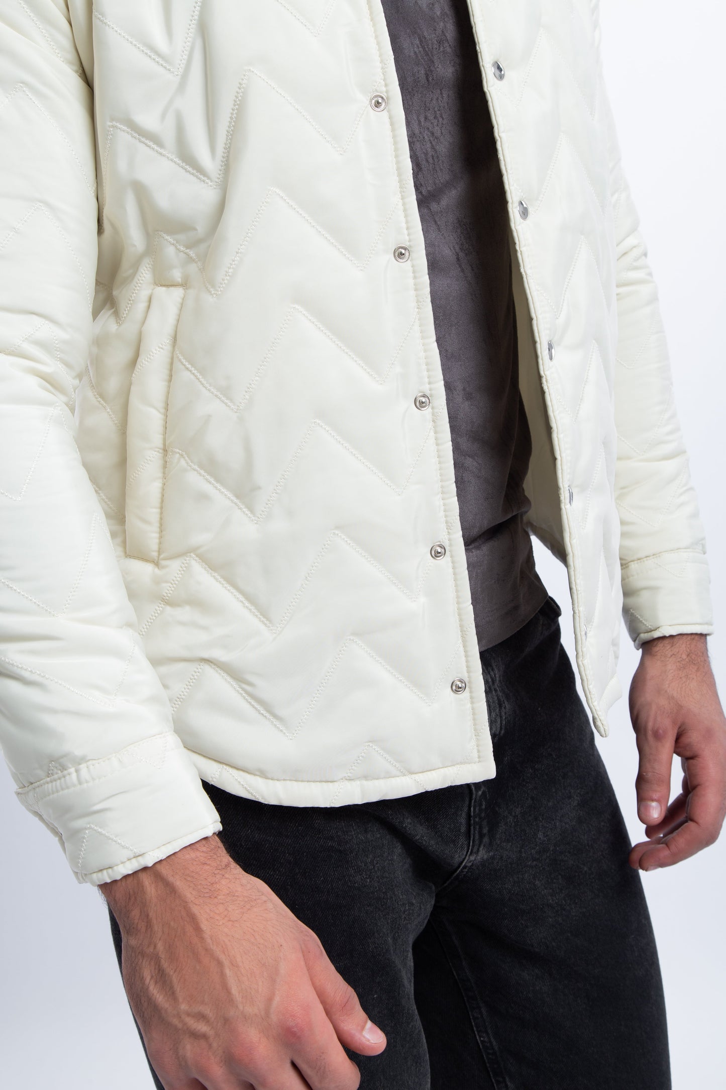 Waterproof puffer shirt jacket