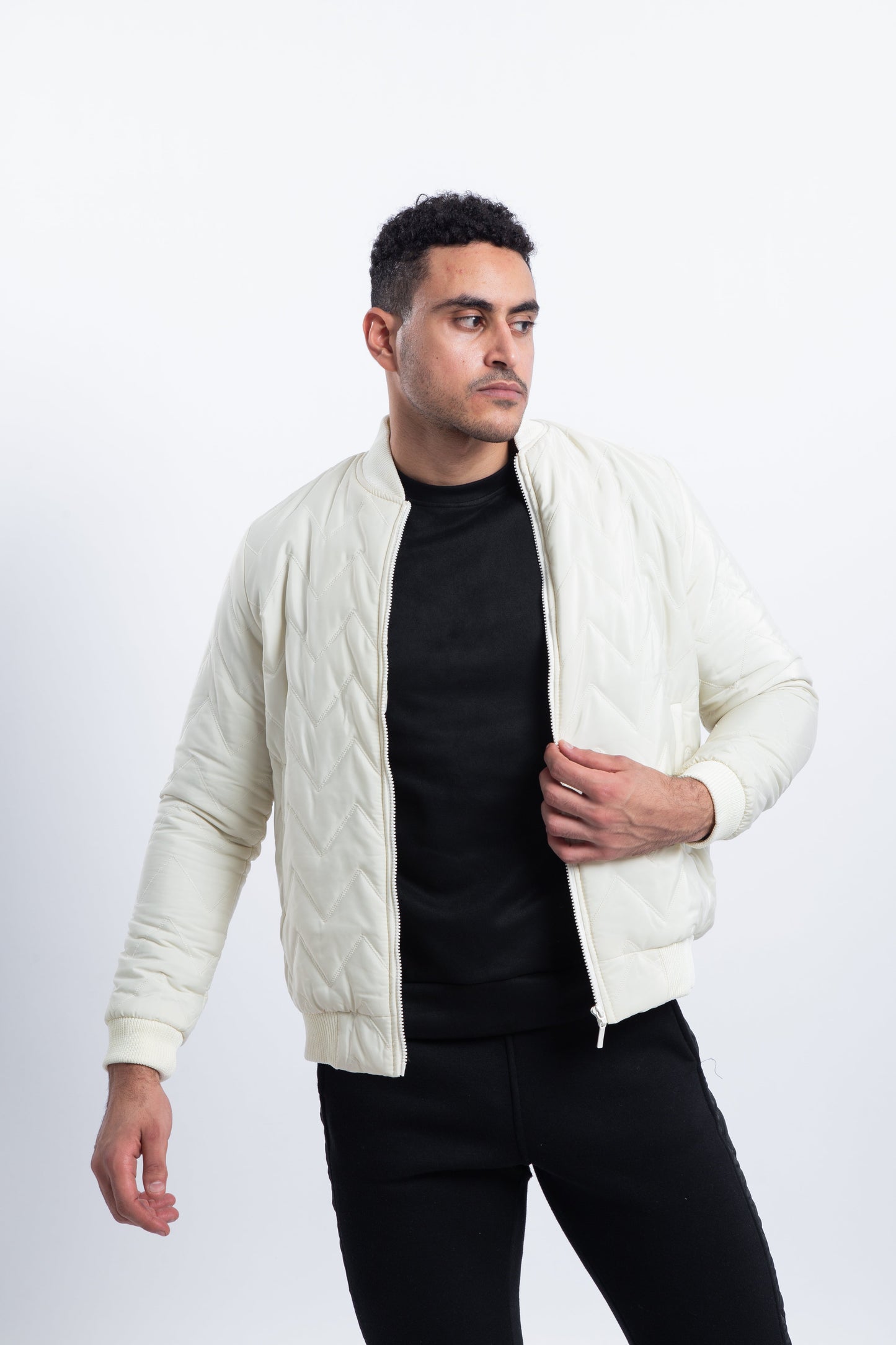 Water proof zigzag bomber jacket