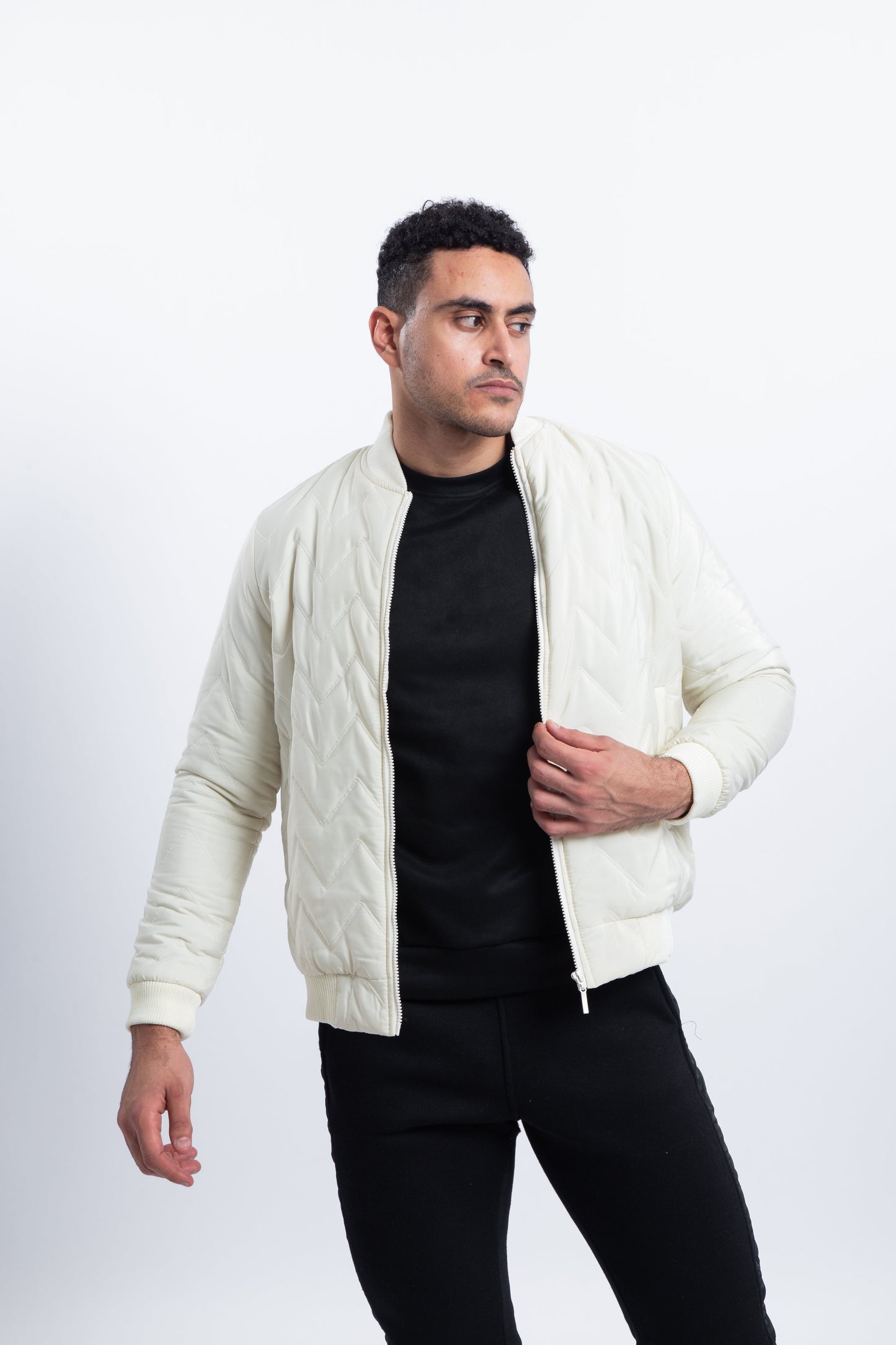 Water proof zigzag bomber jacket