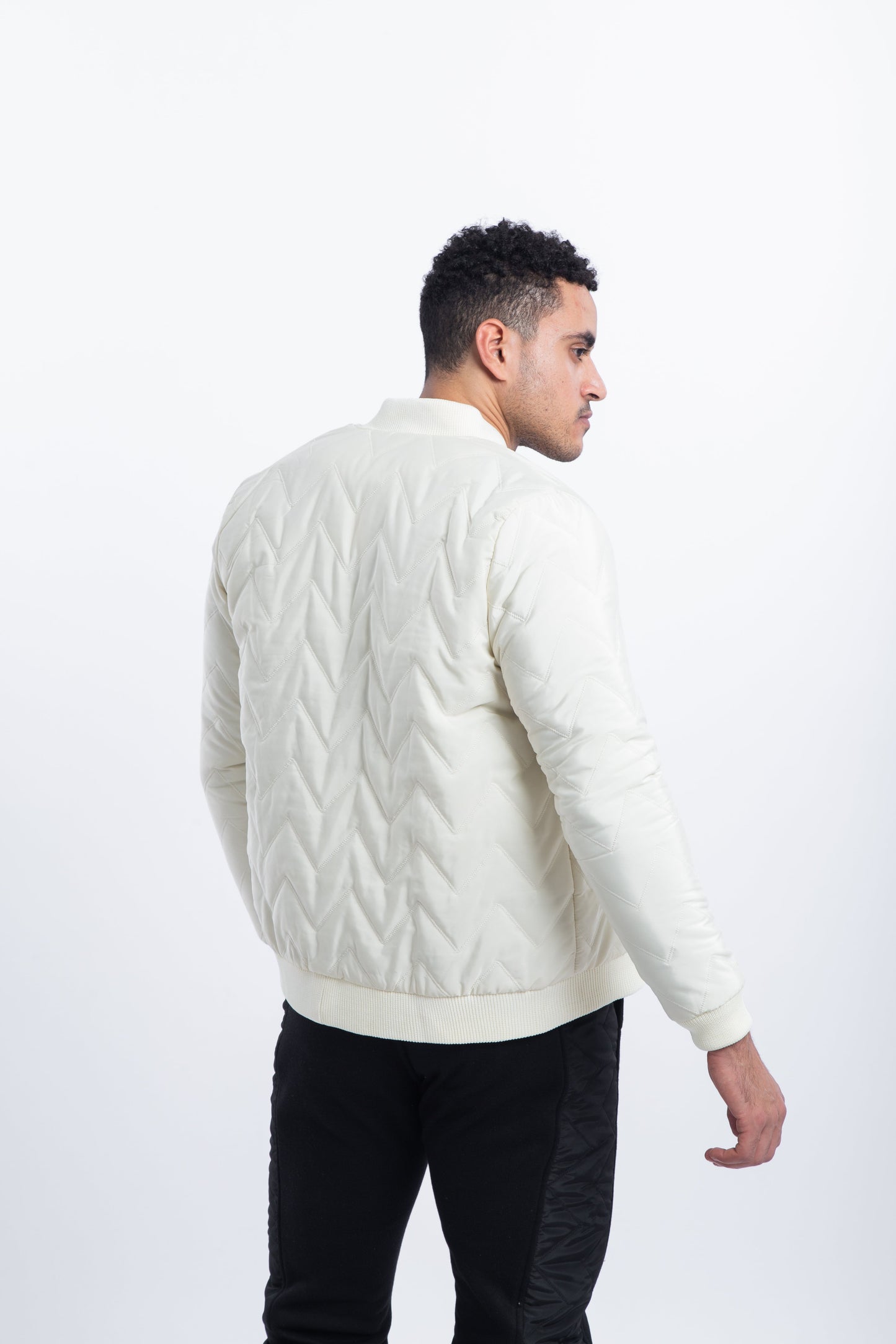 Water proof zigzag bomber jacket