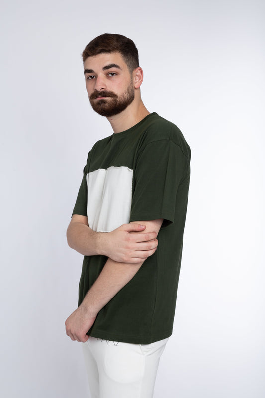T- shirt with zigzag patch
