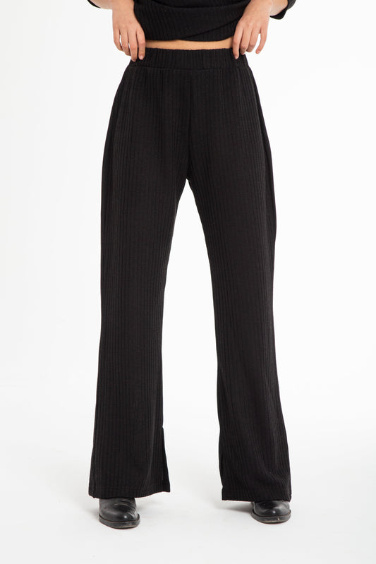 Tricot pant with side slit