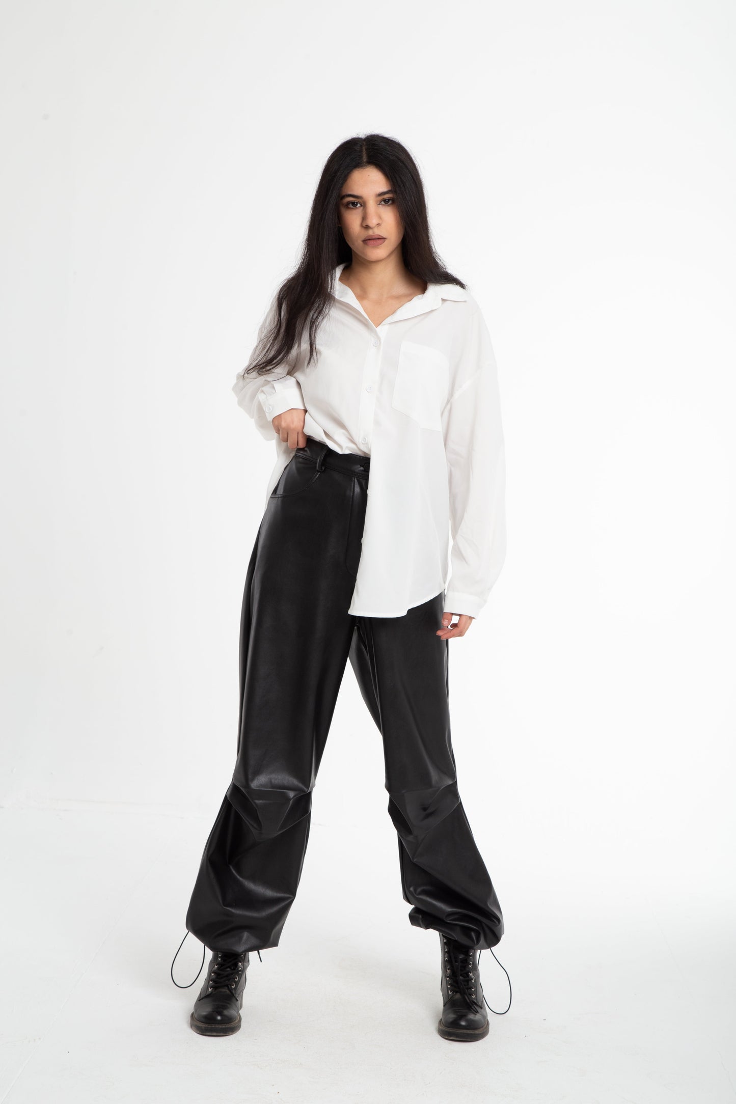 Parachute leather pants