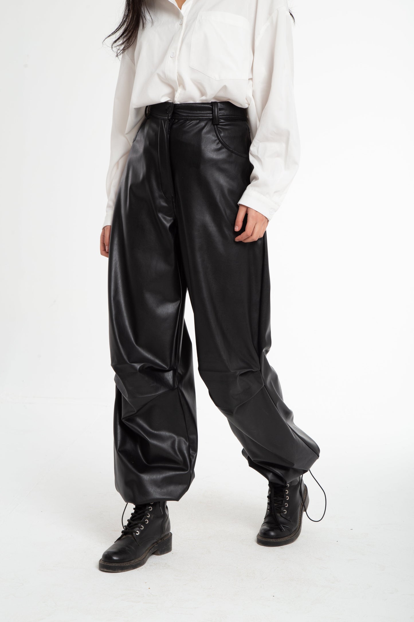 Parachute leather pants