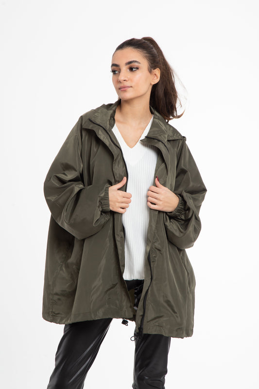 Oversized rain jacket