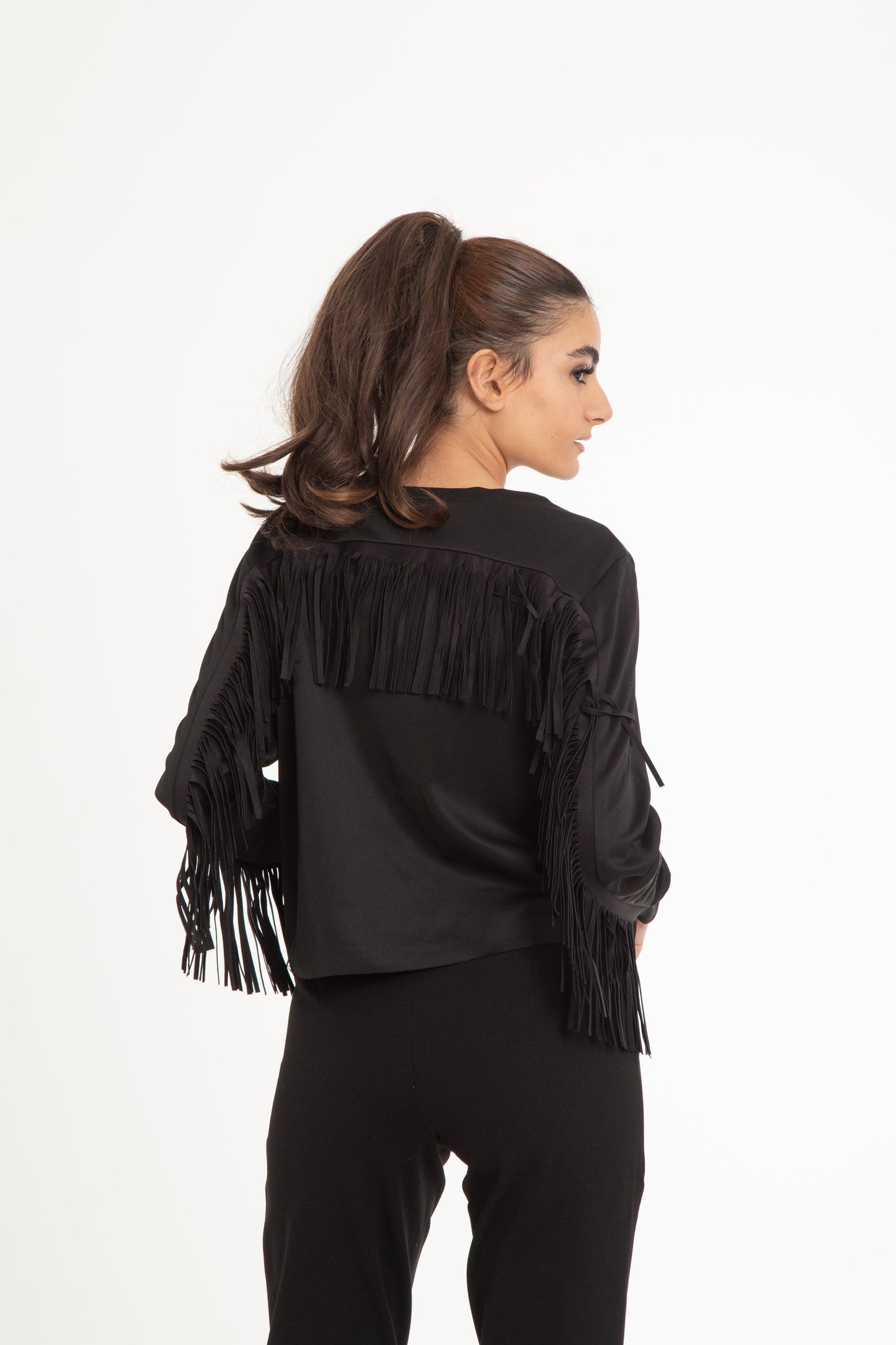 Sweatshirt with back tassels