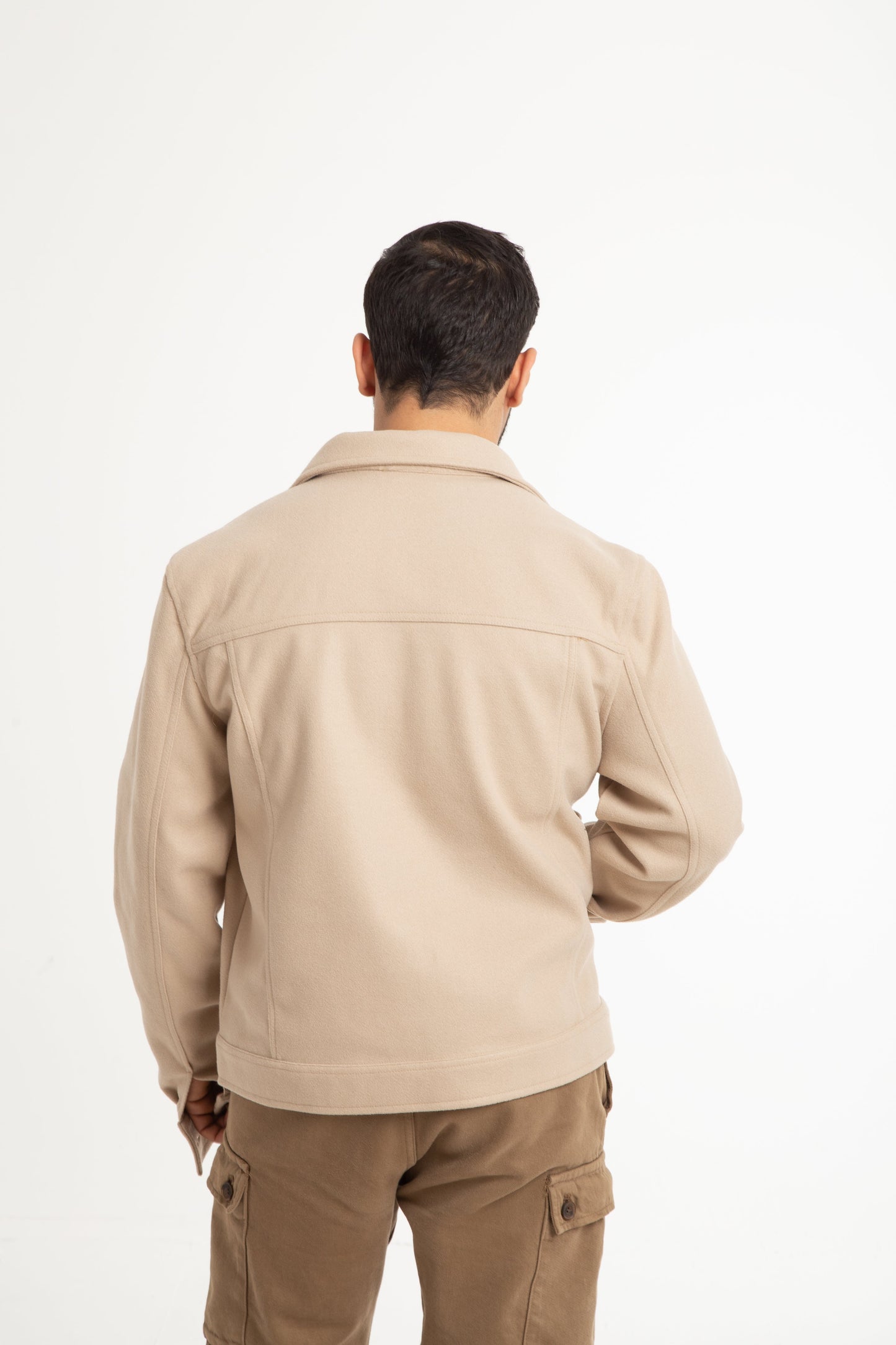 Jacket with front square pockets