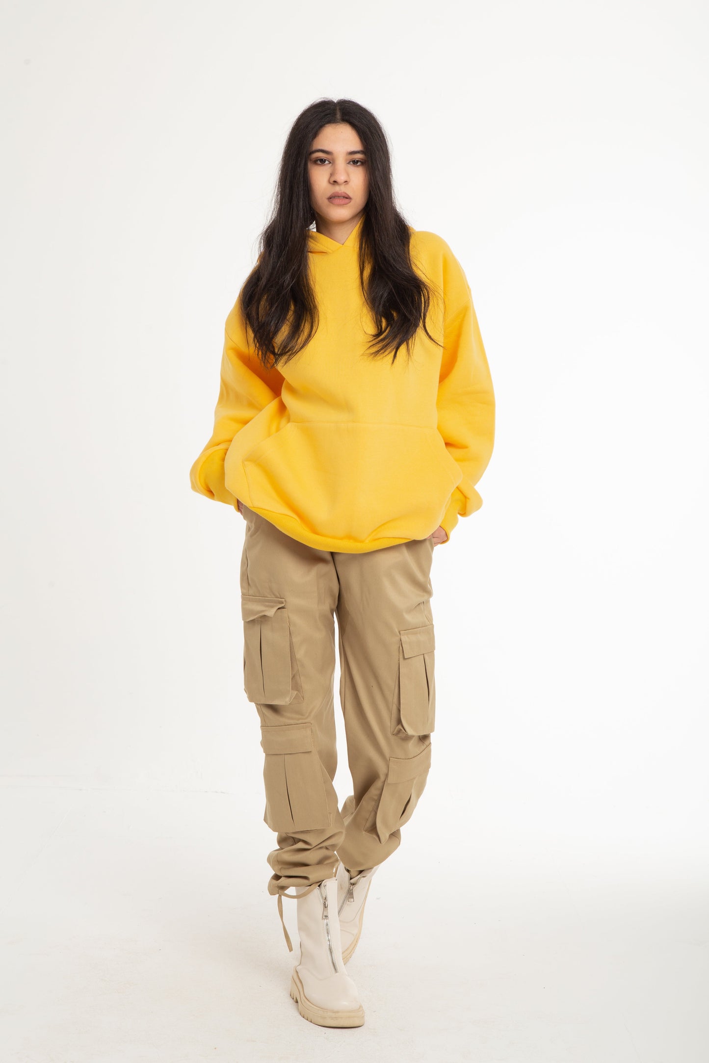 Basic oversized hoodie with inside fleece