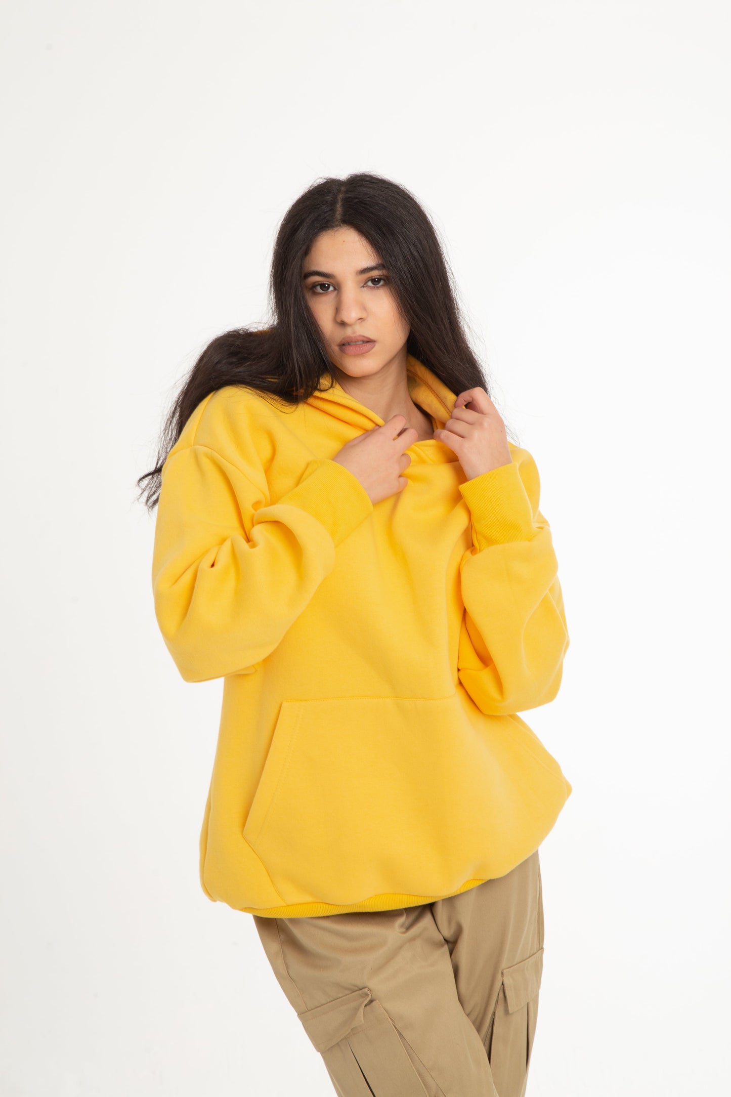 Basic oversized hoodie with inside fleece