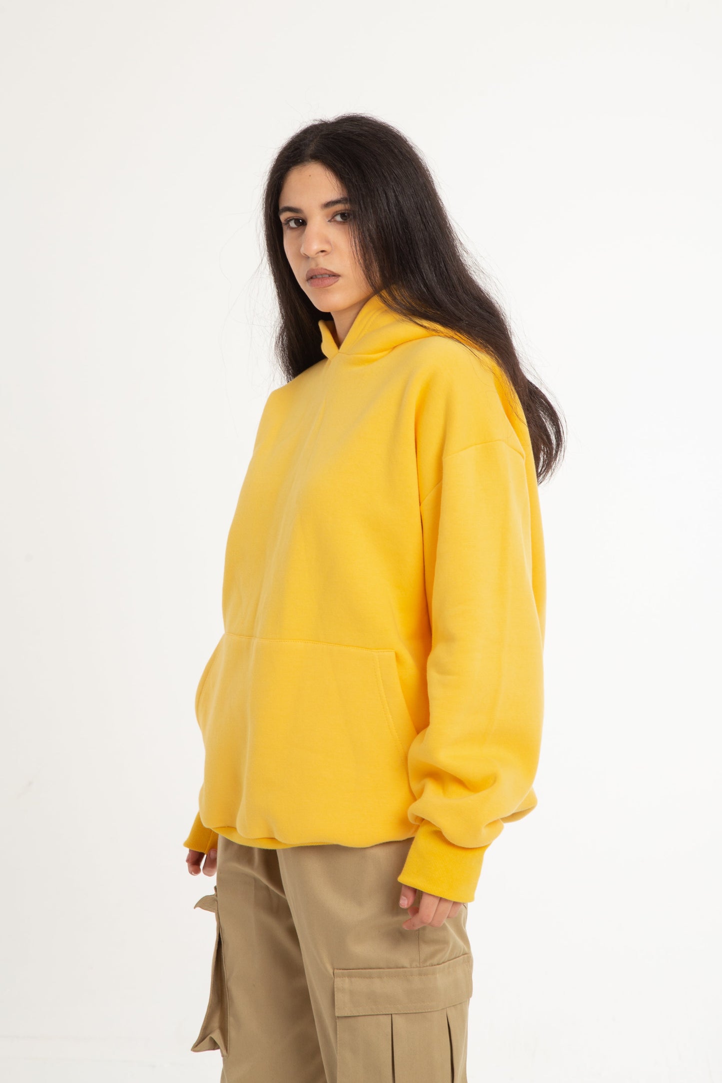 Basic oversized hoodie with inside fleece