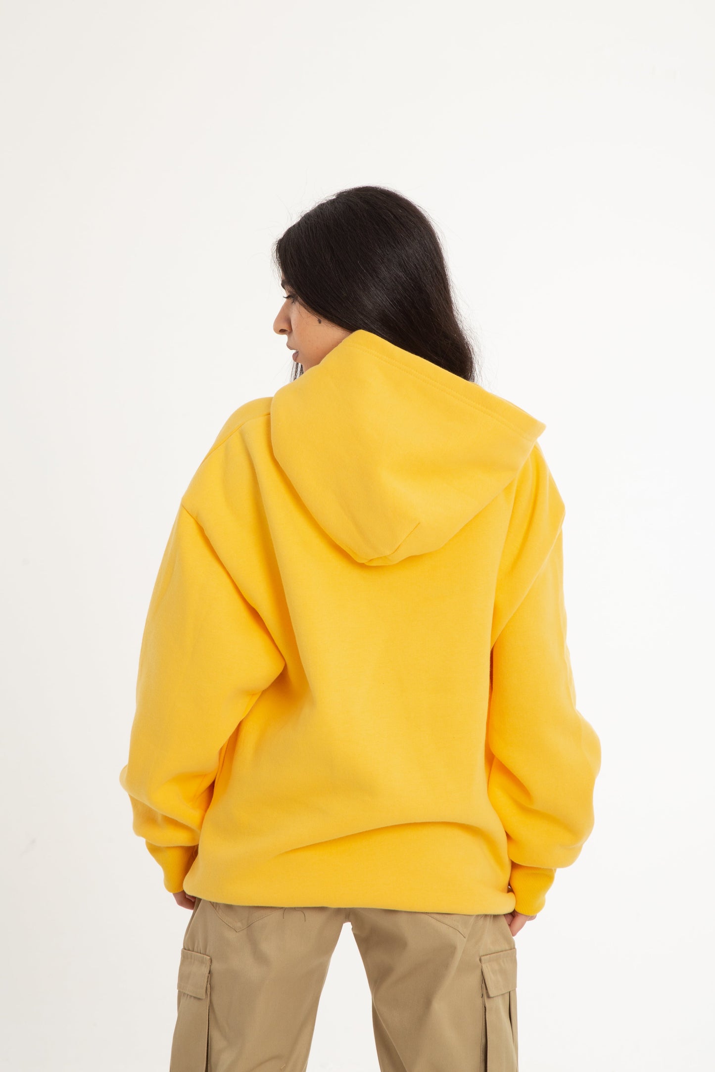 Basic oversized hoodie with inside fleece