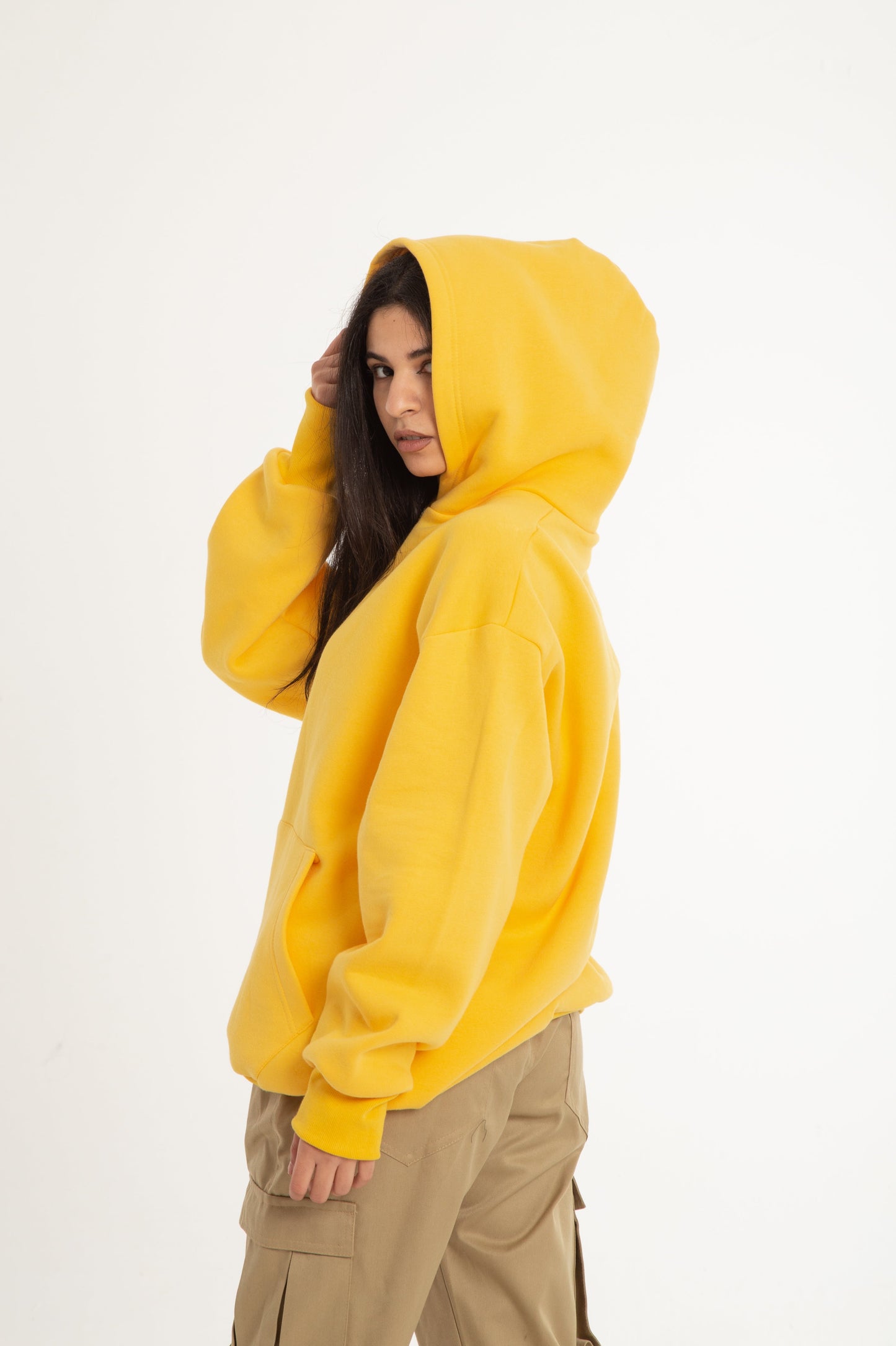 Basic oversized hoodie with inside fleece